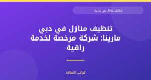 تنظيف منازل معتمد ومرخص في دبي مارينا